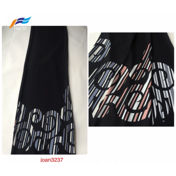 Tissu Abaya 100% polyester pas cher Bangladesh Nida imprimé